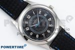 Calatrava 6007G SS PPF 1:1 Best Edition Black/Blue Dial on Black Leather Strap 330CS - Image 3