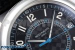 Calatrava 6007G SS PPF 1:1 Best Edition Black/Blue Dial on Black Leather Strap 330CS - Image 4