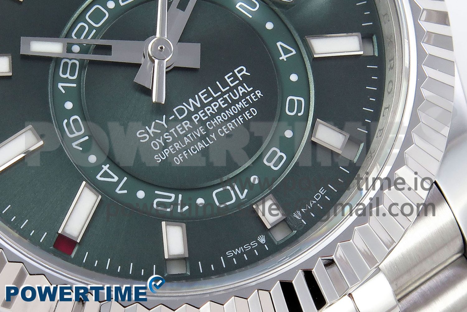 Sky-Dweller 326934 904L SS ZF 1:1 Best Edition Green Dial on SS Jubilee Bracelet A2824 - Image 5
