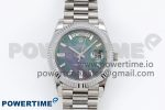 DayDate 40 SS JDF 904L Steel Gray MOP Crystal Dial on President Bracelet VR3255 V3 (Gain Weight)