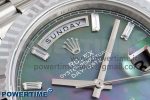 DayDate 40 SS JDF 904L Steel Gray MOP Crystal Dial on President Bracelet VR3255 V3 (Gain Weight) - Image 4