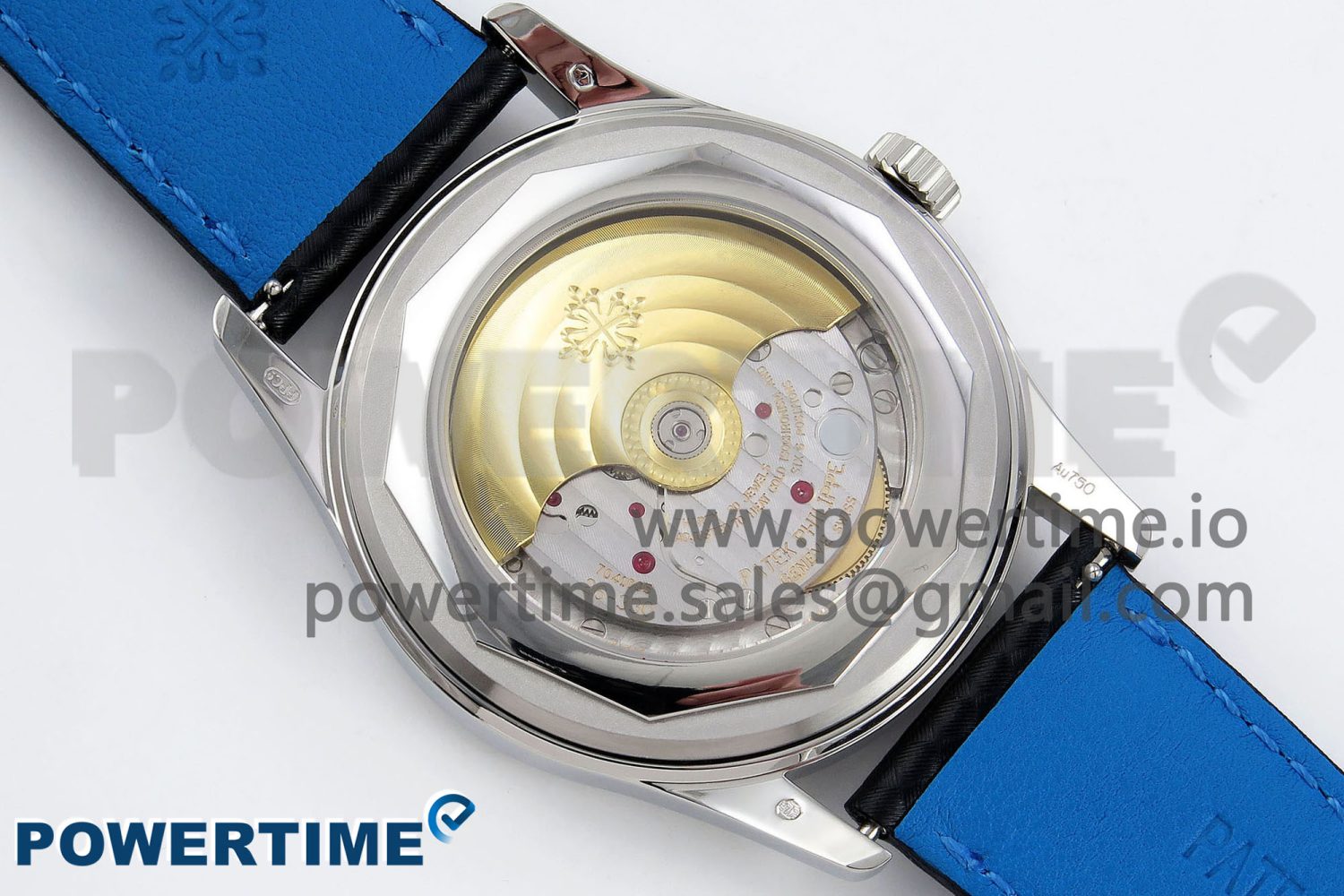Calatrava 6007G SS PPF 1:1 Best Edition Black/Blue Dial on Black Leather Strap 330CS - Image 9