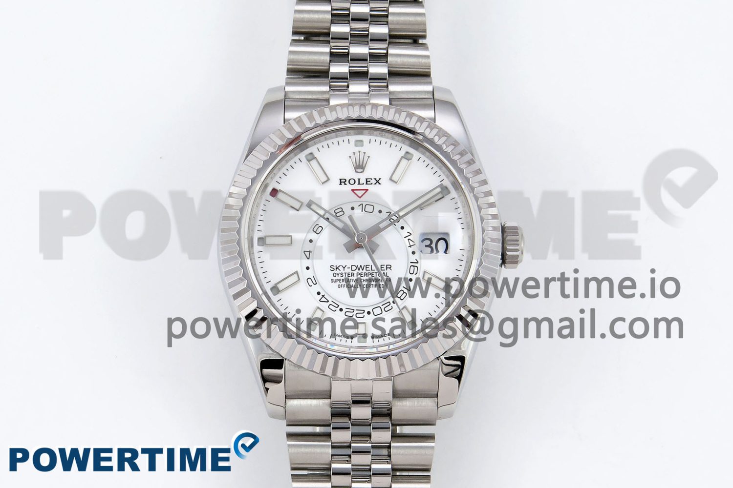 Sky-Dweller 326934 904L SS ZF 1:1 Best Edition White Dial on SS Jubilee Bracelet A2824 - Image 1