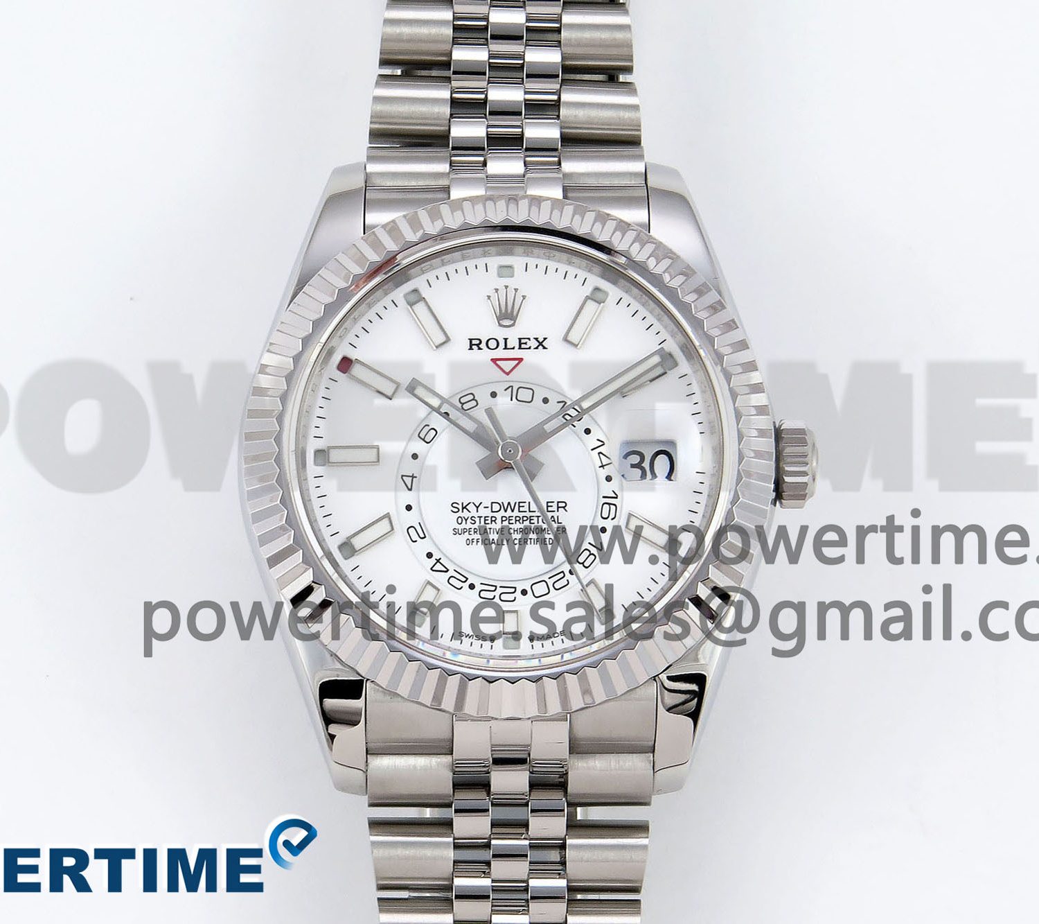 Sky-Dweller 326934 904L SS ZF 1:1 Best Edition White Dial on SS Jubilee Bracelet A2824