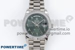 DayDate 40 SS JDF 904L Steel Green Arabic Dial on President Bracelet VR3255 V3 (Gain Weight)