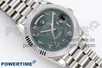 DayDate 40 SS JDF 904L Steel Green Arabic Dial on President Bracelet VR3255 V3 (Gain Weight) - Image 3