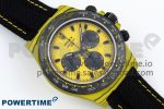 Daytona DIW Yellow Carbon N6F 1:1 Best Edition Yellow/Black Dial on Black Nylon Strap SA4130 V2 - Image 3