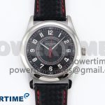 Calatrava 6007G SS PPF 1:1 Best Edition Black/Red Dial on Black Leather Strap 330CS