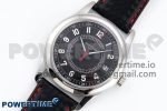 Calatrava 6007G SS PPF 1:1 Best Edition Black/Red Dial on Black Leather Strap 330CS - Image 2