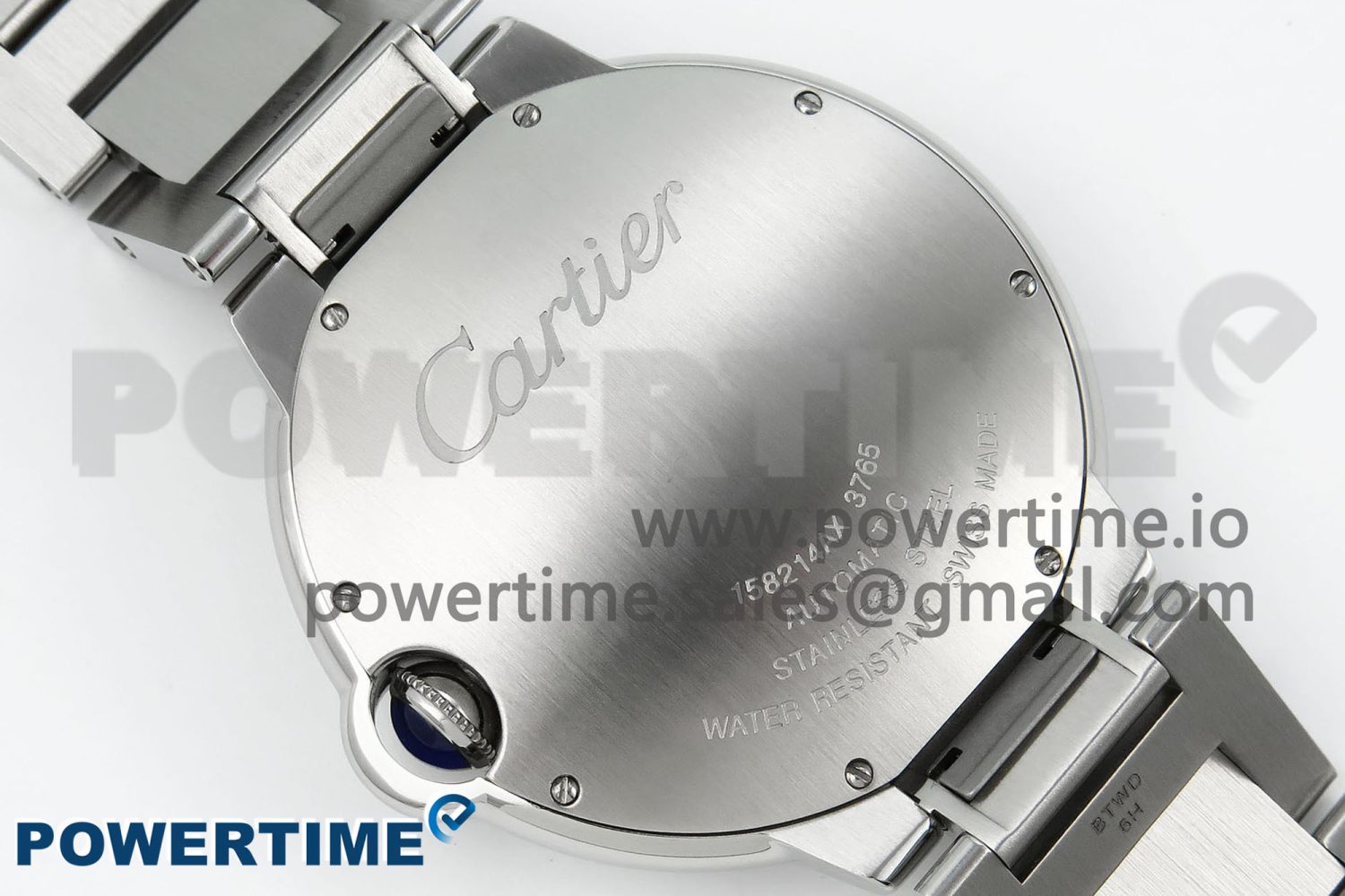 Ballon Bleu 42mm SS CHF 1:1 Best Edition White Texture Dial 1Line Diamonds Bezel on SS Bracelet A2824 - Image 8
