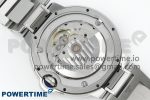 Ballon Bleu 42mm SS CHF 1:1 Best Edition White Texture Dial 1Line Diamonds Bezel on SS Bracelet A2824 - Image 9