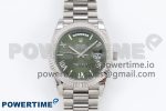 DayDate 40 SS JDF 904L Steel Green Roman Dial on President Bracelet VR3255 V3 (Gain Weight)