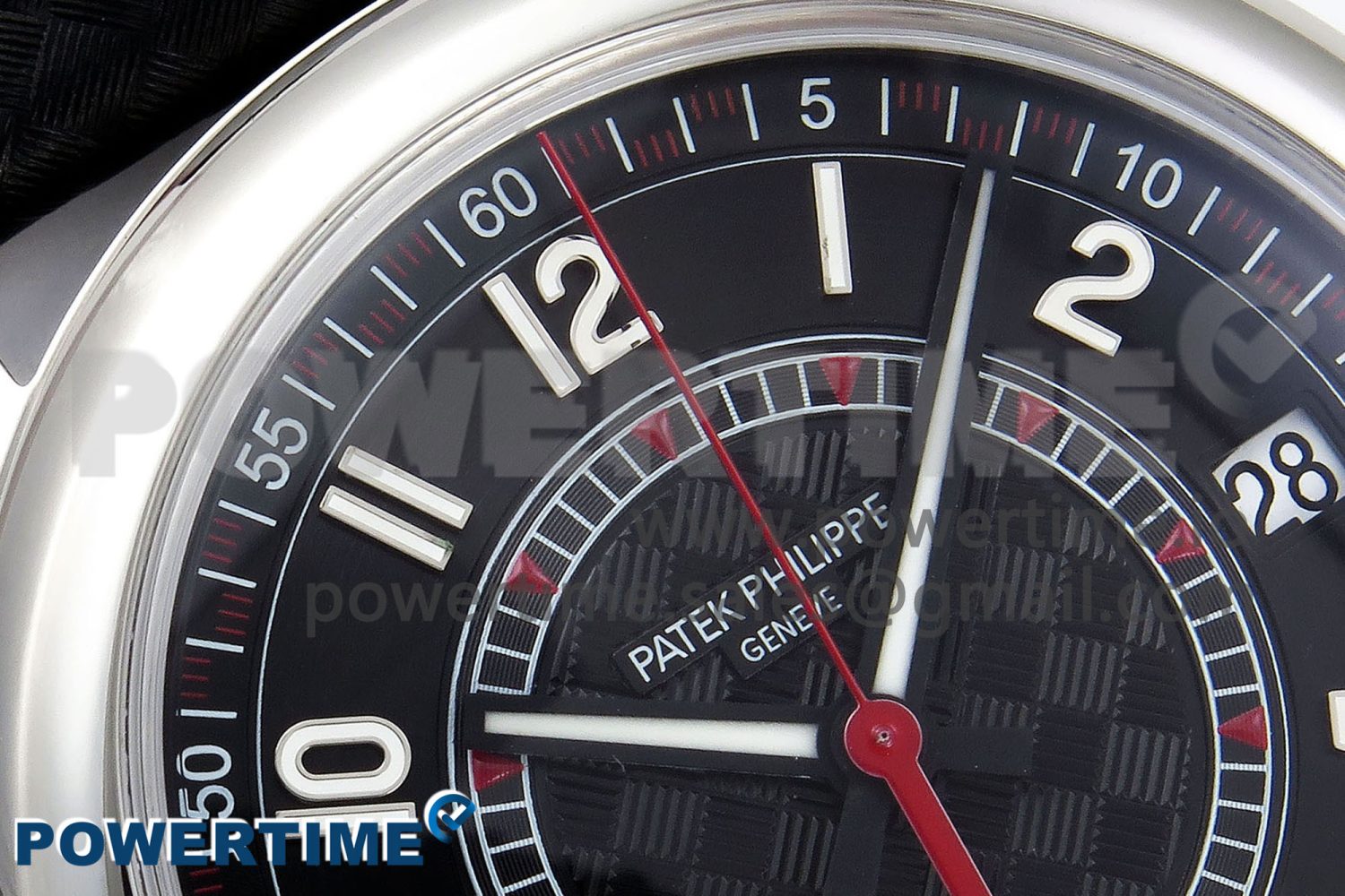 Calatrava 6007G SS PPF 1:1 Best Edition Black/Red Dial on Black Leather Strap 330CS - Image 4