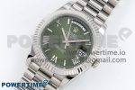DayDate 40 SS JDF 904L Steel Green Roman Dial on President Bracelet VR3255 V3 (Gain Weight) - Image 2