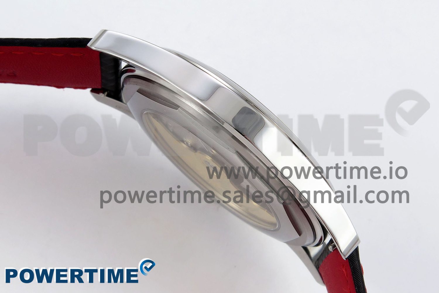Calatrava 6007G SS PPF 1:1 Best Edition Black/Red Dial on Black Leather Strap 330CS - Image 7