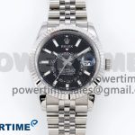Sky-Dweller 326934 904L SS ZF 1:1 Best Edition Black Dial on SS Jubilee Bracelet A2824