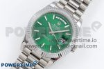 DayDate 40 SS JDF 904L Steel Light Green Stick Dial on President Bracelet VR3255 V3 (Gain Weight) - Image 2