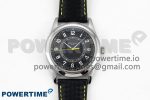 Calatrava 6007G SS PPF 1:1 Best Edition Black/Yellow Dial on Black Leather Strap