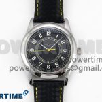 Calatrava 6007G SS PPF 1:1 Best Edition Black/Yellow Dial on Black Leather Strap
