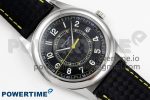 Calatrava 6007G SS PPF 1:1 Best Edition Black/Yellow Dial on Black Leather Strap - Image 3