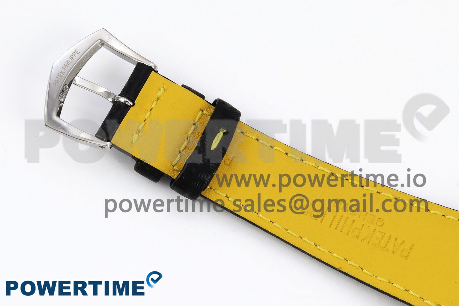 Calatrava 6007G SS PPF 1:1 Best Edition Black/Yellow Dial on Black Leather Strap - Image 13