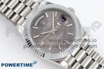 DayDate 40 SS JDF 904L Steel Gray Stick Dial on President Bracelet VR3255 V3 (Gain Weight) - Image 3