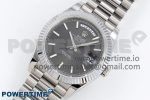 DayDate 40 SS JDF 904L Steel Gray Textured Stick Dial on President Bracelet VR3255 V3 (Gain Weight) - Image 2