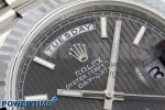 DayDate 40 SS JDF 904L Steel Gray Textured Stick Dial on President Bracelet VR3255 V3 (Gain Weight) - Image 4