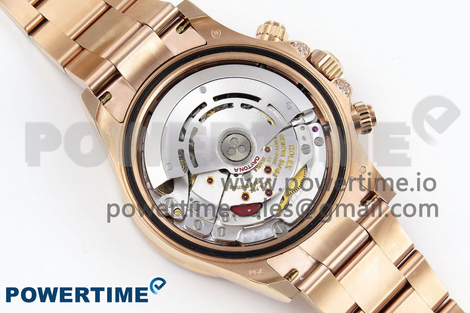 Daytona 116595RBOW RG Rainbow Crystal N6F Best Edition Black Dial on RG Bracelet SA4130 - Image 9
