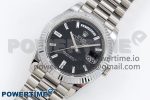 DayDate 40 SS JDF 904L Steel Black Crystal Dial on President Bracelet VR3255 V3 (Gain Weight) - Image 2