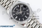 DayDate 40 SS JDF 904L Steel Black Crystal Dial on President Bracelet VR3255 V3 (Gain Weight) - Image 3