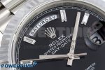 DayDate 40 SS JDF 904L Steel Black Crystal Dial on President Bracelet VR3255 V3 (Gain Weight) - Image 4