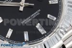 DayDate 40 SS JDF 904L Steel Black Crystal Dial on President Bracelet VR3255 V3 (Gain Weight) - Image 5