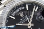 DayDate 40 SS JDF 904L Steel Black Stick Dial on President Bracelet VR3255 V3 (Gain Weight) - Image 4