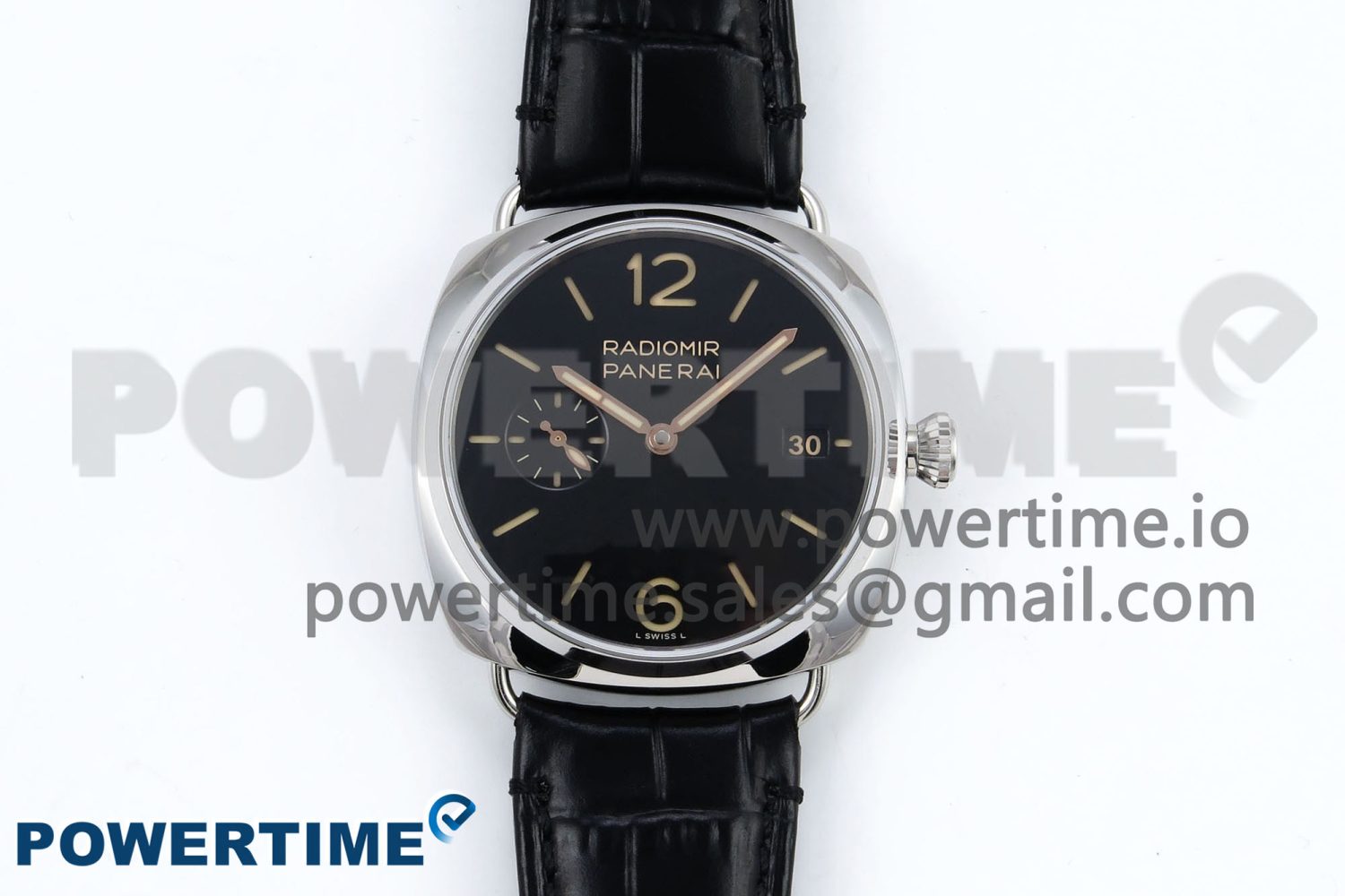 PAM1294 Radiomir 40mm VSF 1:1 Best Edition Black Dial on Black Leather Strap P900 - Image 1