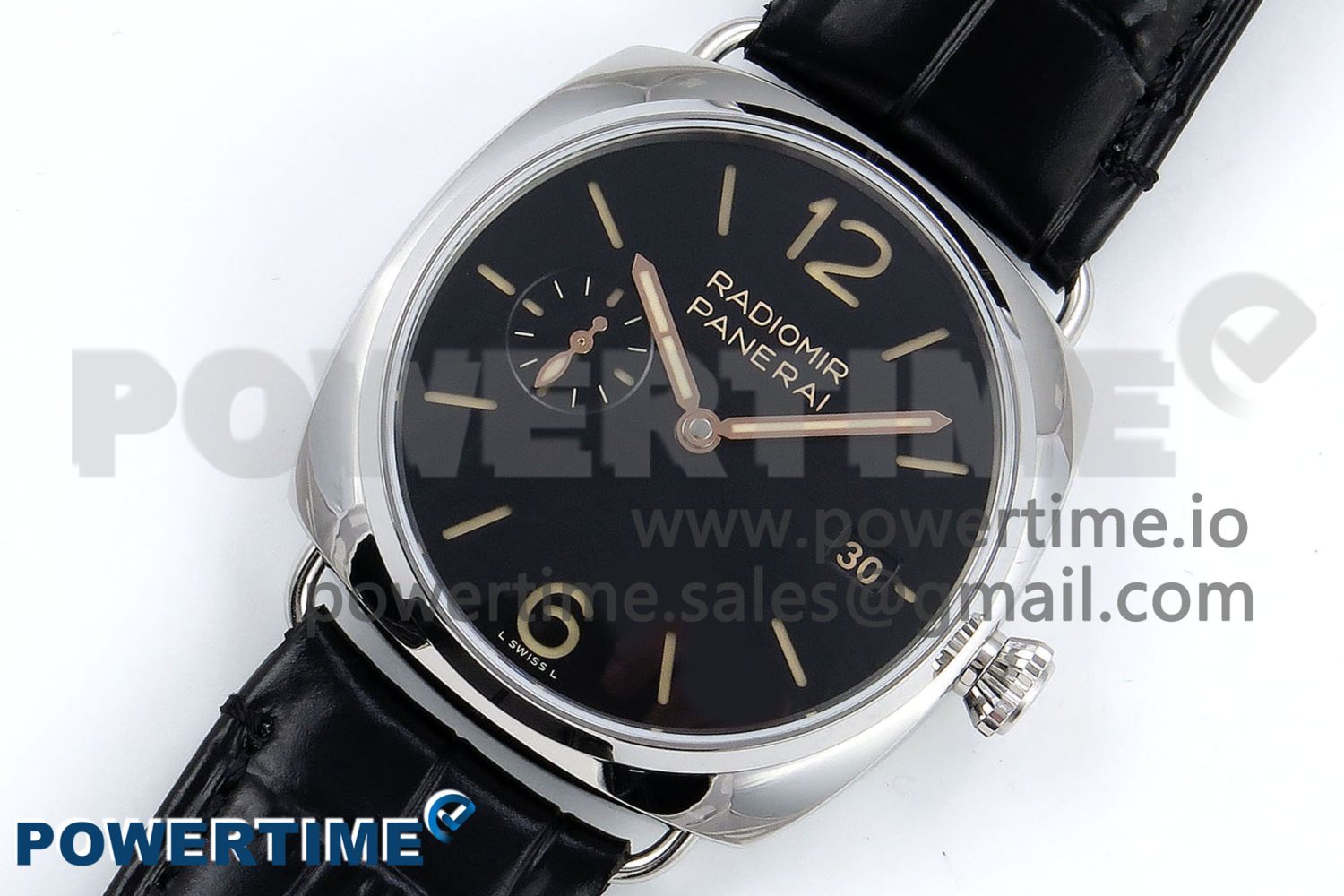 PAM1294 Radiomir 40mm VSF 1:1 Best Edition Black Dial on Black Leather Strap P900 - Image 2