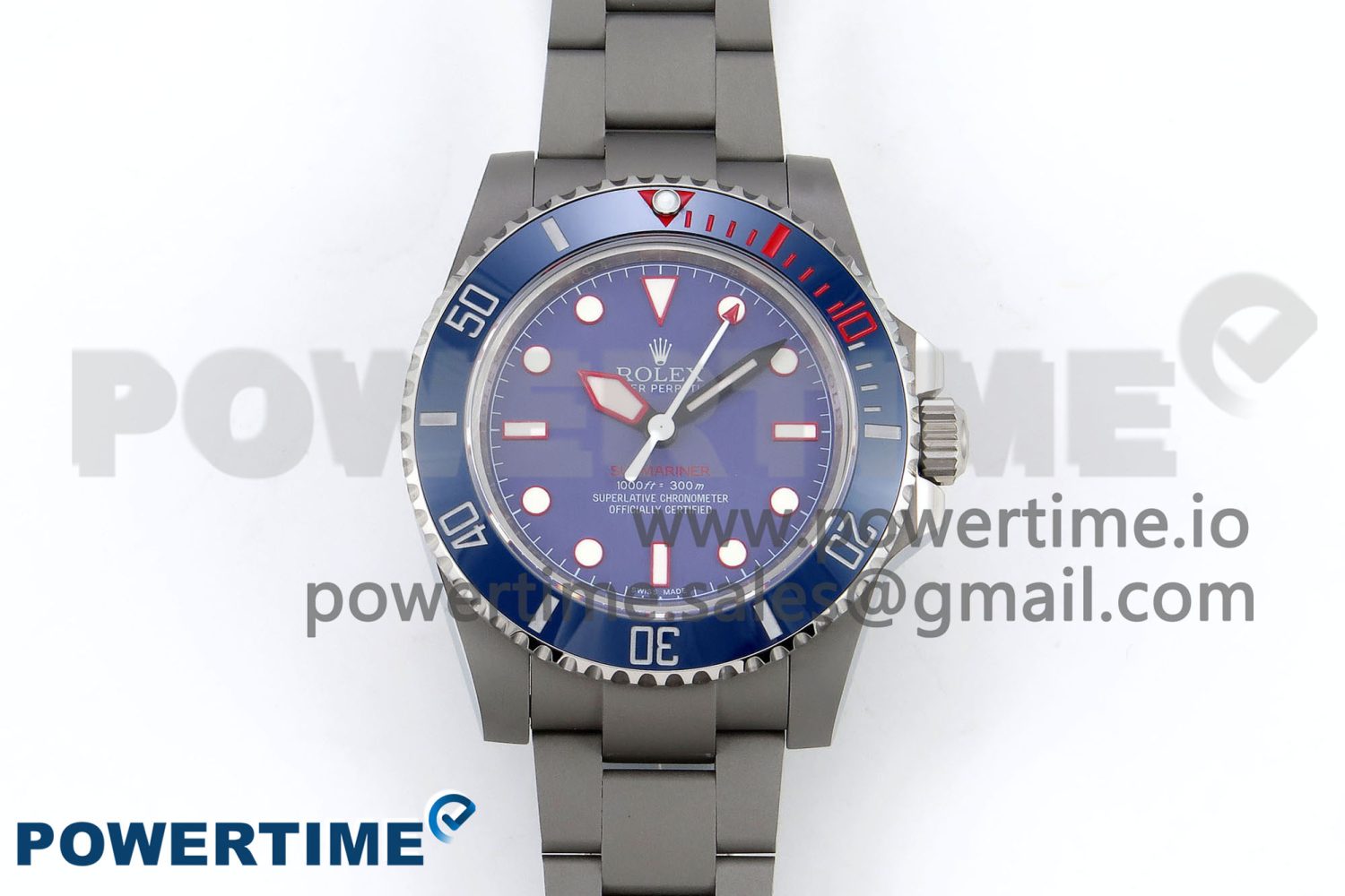 Submariner Sandblasted JDF Best Edition Blue Ceramic Bezel Blue Dial Dial on SS Bracelet SA3130 - Image 1