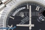 DayDate 40 SS JDF 904L Steel Black Roman Dial on President Bracelet VR3255 V3 (Gain Weight) - Image 4