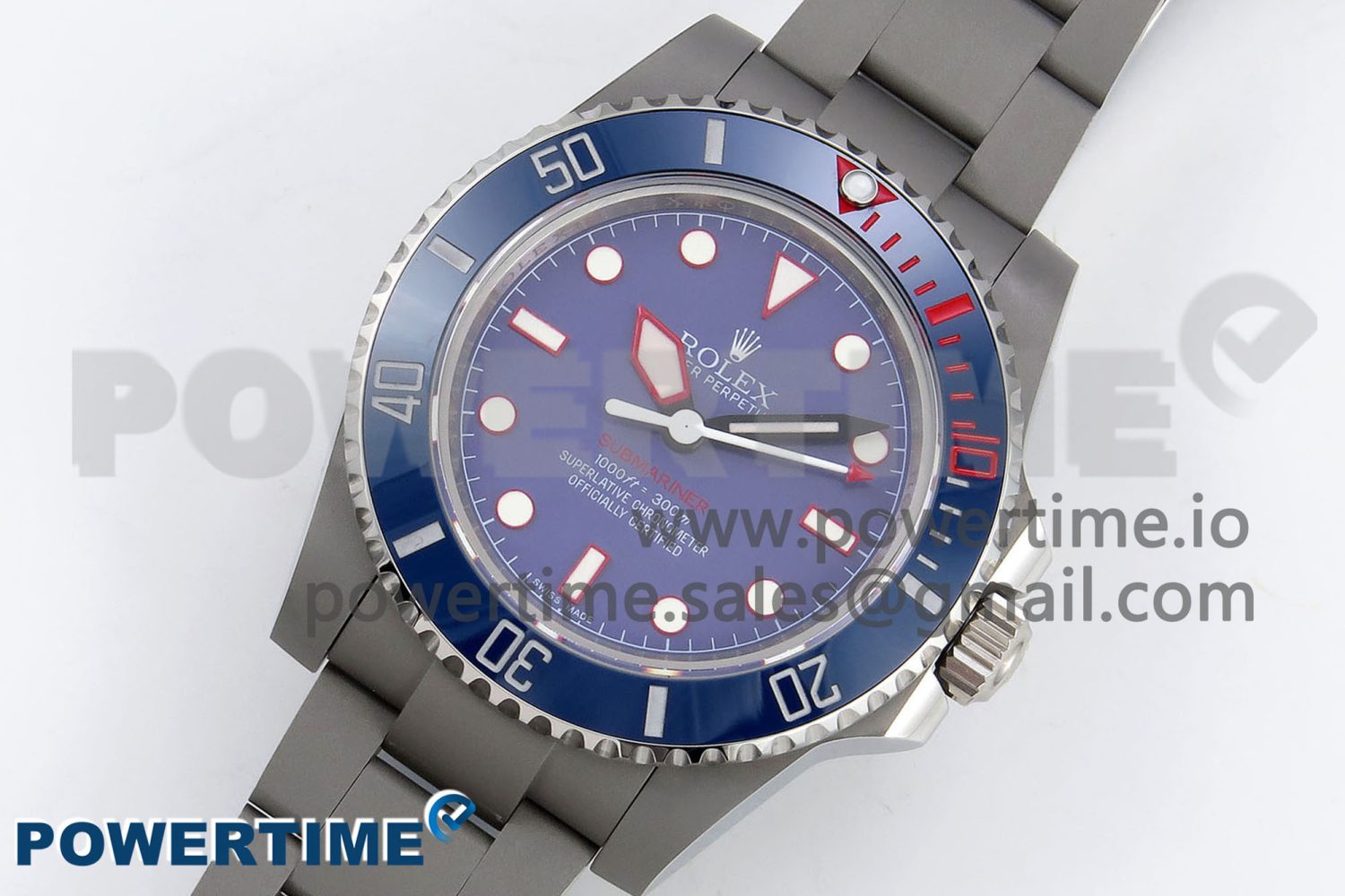 Submariner Sandblasted JDF Best Edition Blue Ceramic Bezel Blue Dial Dial on SS Bracelet SA3130 - Image 2