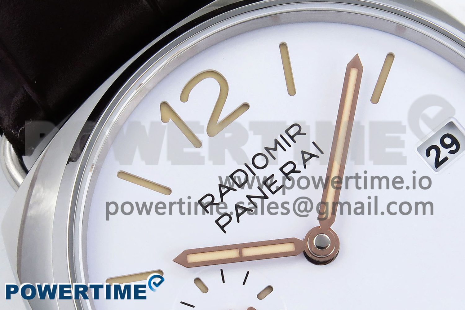 PAM1292 Radiomir 40mm VSF 1:1 Best Edition White Dial on Brown Leather Strap P900 - Image 4
