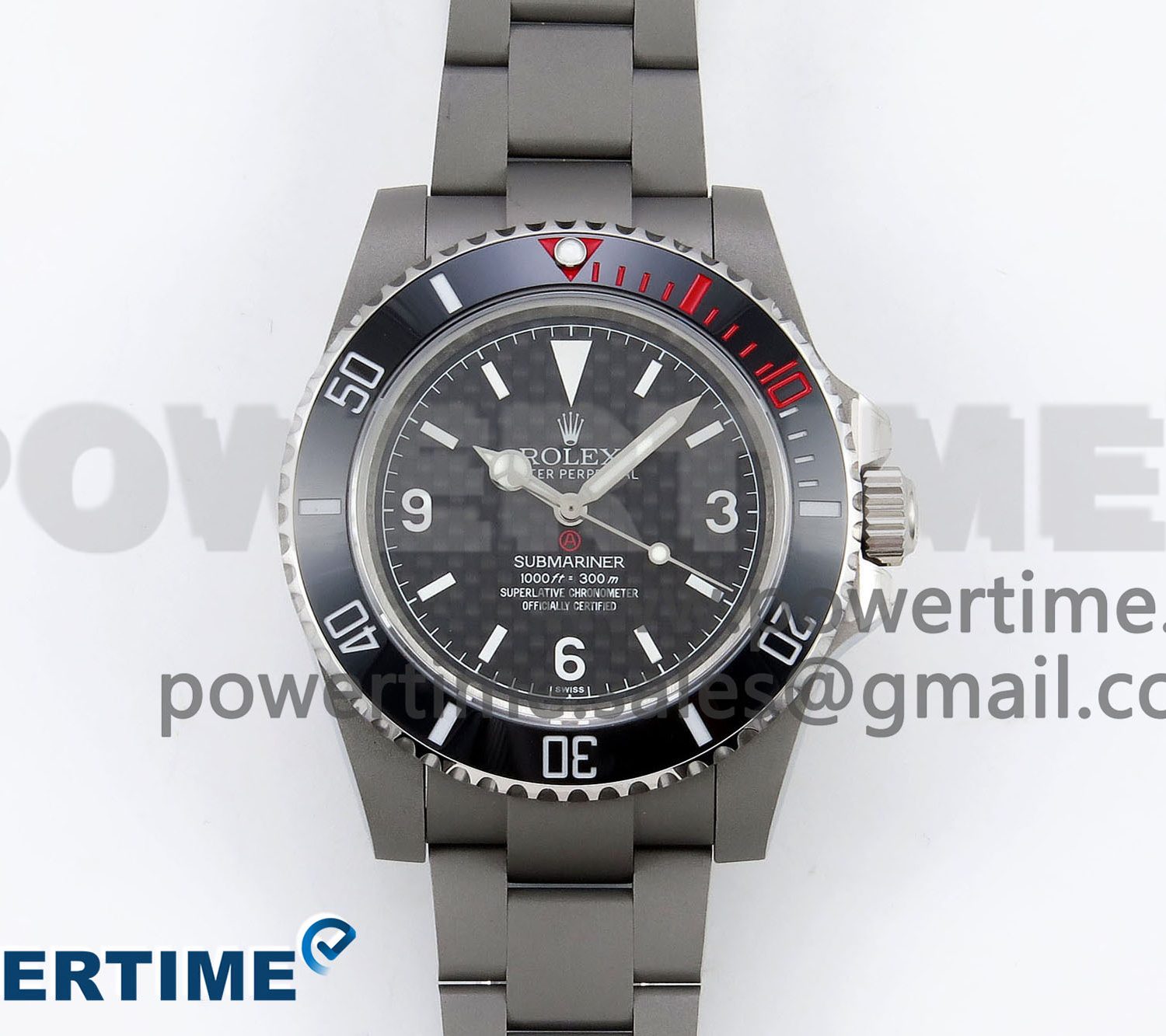 Submariner Sandblasted GMF Best Edition Black Ceramic Bezel Carbon Dial Dial on SS Bracelet SA3130