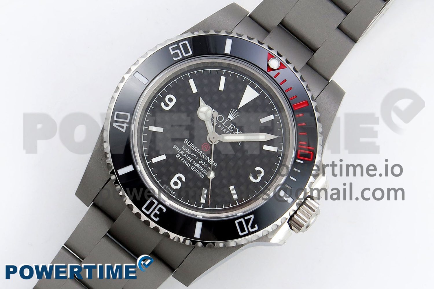 Submariner Sandblasted GMF Best Edition Black Ceramic Bezel Carbon Dial Dial on SS Bracelet SA3130 - Image 2
