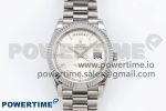DayDate 40 SS JDF 904L Steel Silver Crystal Dial on President Bracelet VR3255 V3 (Gain Weight)