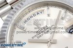 DayDate 40 SS JDF 904L Steel Silver Crystal Dial on President Bracelet VR3255 V3 (Gain Weight) - Image 4