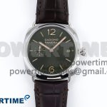 PAM1386 Radiomir 40mm VSF 1:1 Best Edition Green Dial on Brown Leather Strap P900
