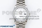 DayDate 40 SS JDF 904L Steel White Stick Dial on President Bracelet VR3255 V3 (Gain Weight)