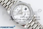 DayDate 40 SS JDF 904L Steel White Stick Dial on President Bracelet VR3255 V3 (Gain Weight) - Image 3