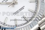 DayDate 40 SS JDF 904L Steel White Stick Dial on President Bracelet VR3255 V3 (Gain Weight) - Image 5