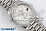 DayDate 40 SS JDF 904L Steel Silver Textured Stick Dial on President Bracelet VR3255 V3 (Gain Weight) - Image 3