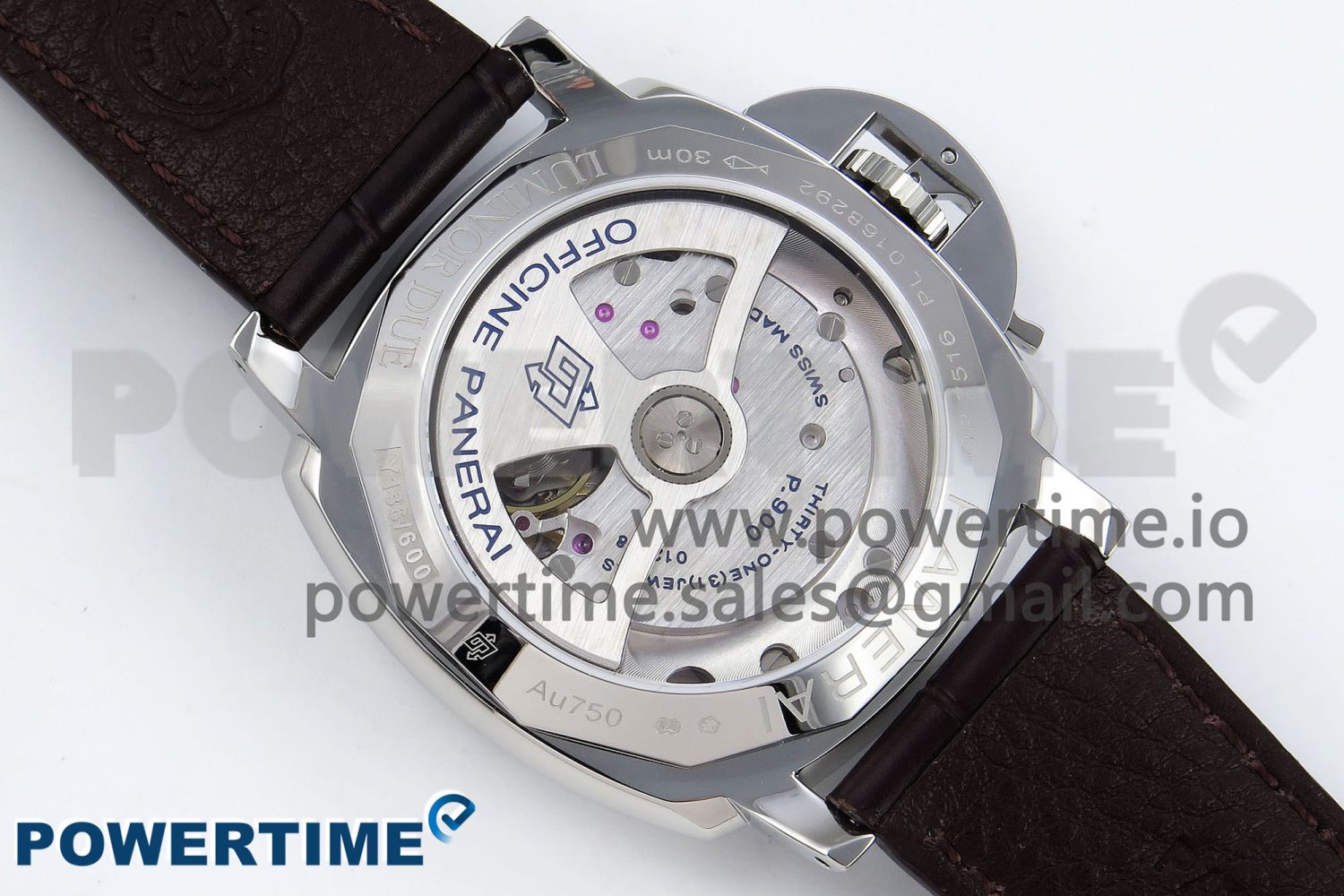PAM1329 Luminor Due 42mm VSF 1:1 Best Edition Green Dial on Brown Leather Strap P900 - Image 9